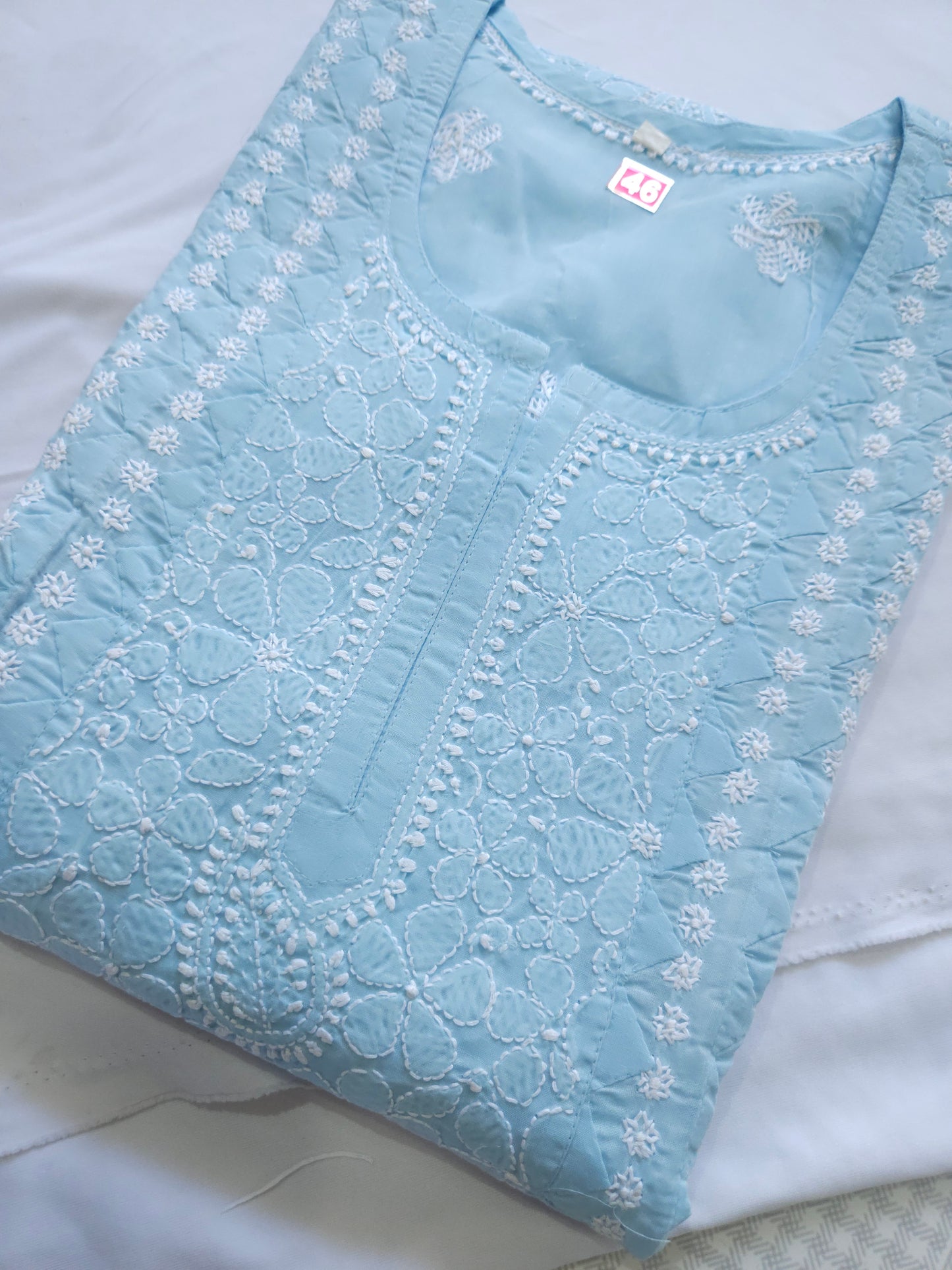 Cotton Voil Heavy Daraz Chikankari Anarkali Stitched