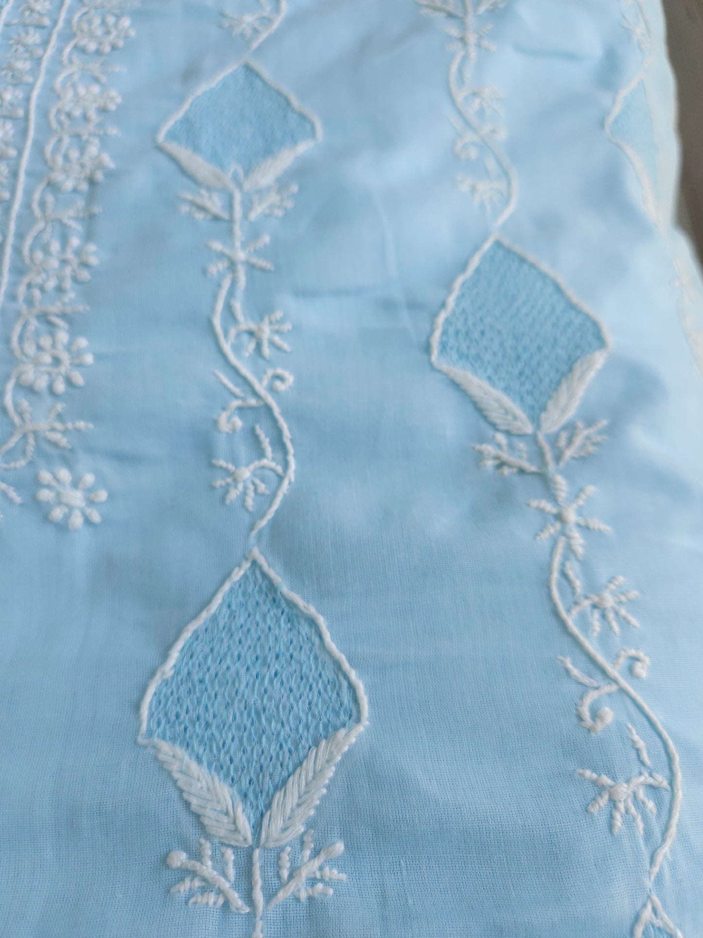 Soft Cotton 3Piece Unstiched Chikankari Parsigara Suir