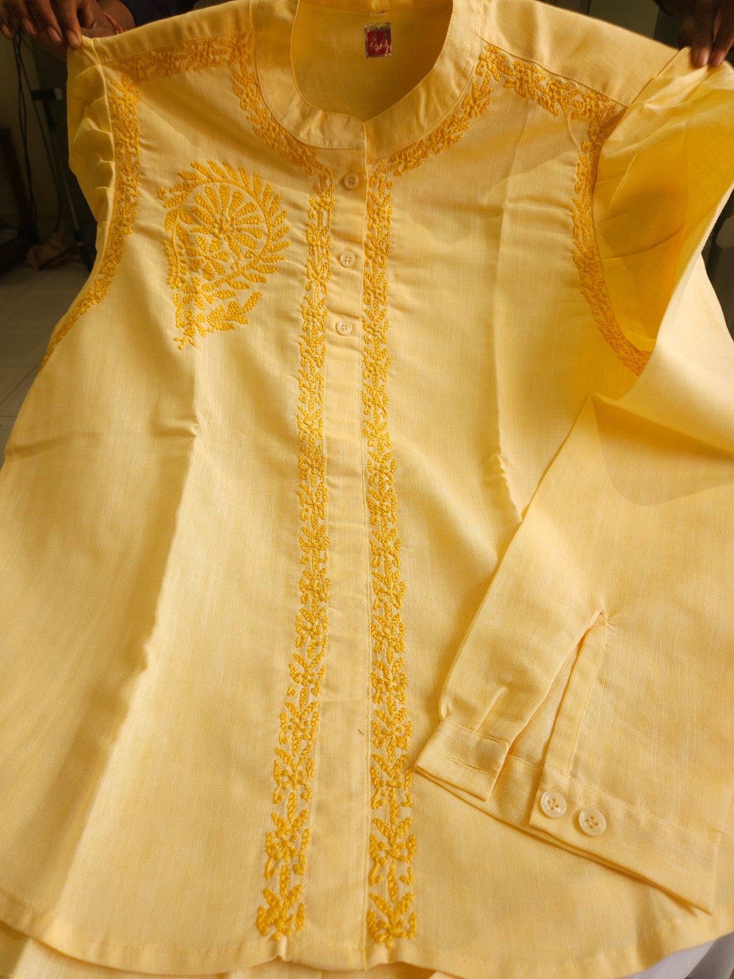 Linen Chikankari Shirt (PSC170)