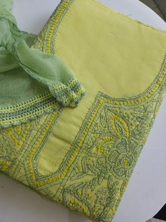 Cotton Voil 3-Piece Chikankari Suit (PSC208)