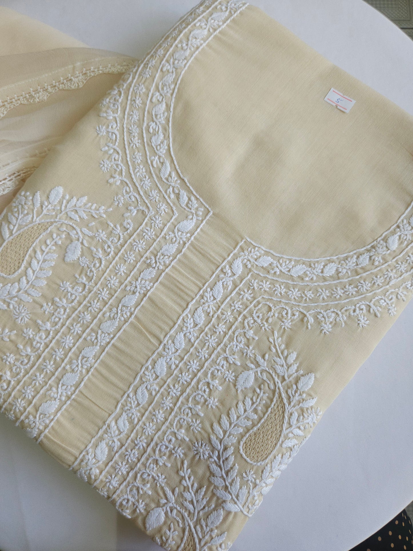 Soft Cotton 3Piece Unstiched Chikankari Suit