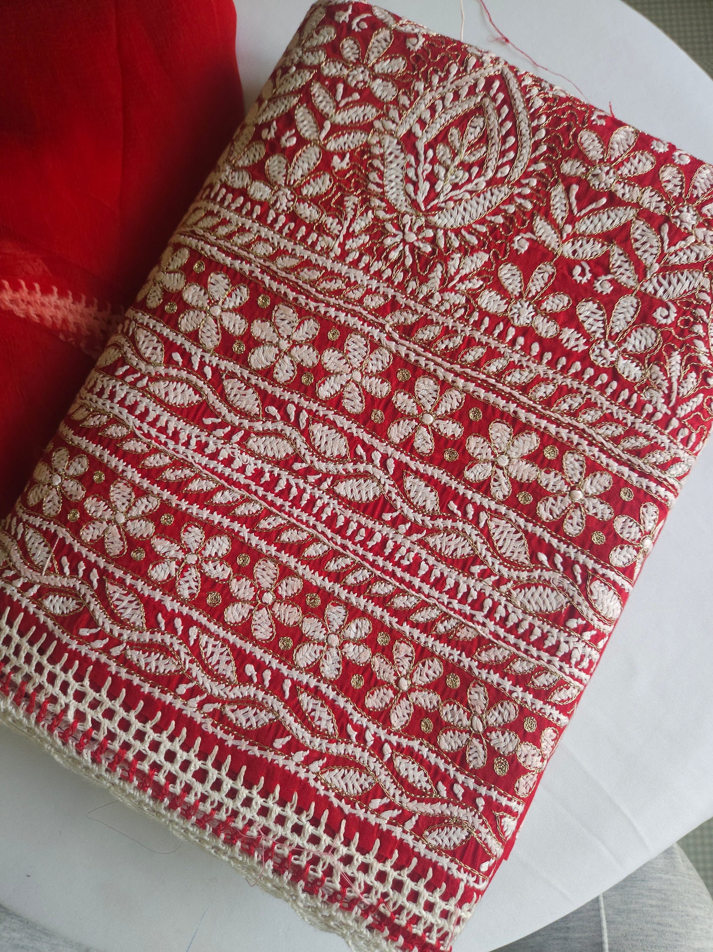 Cotton Voil 3-Piece Chikankari Suit (PSC224)