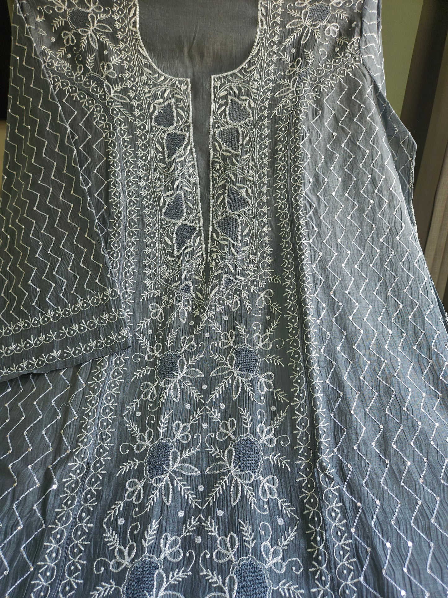 Malmal Chanderi 2Piece Semistiched Suit