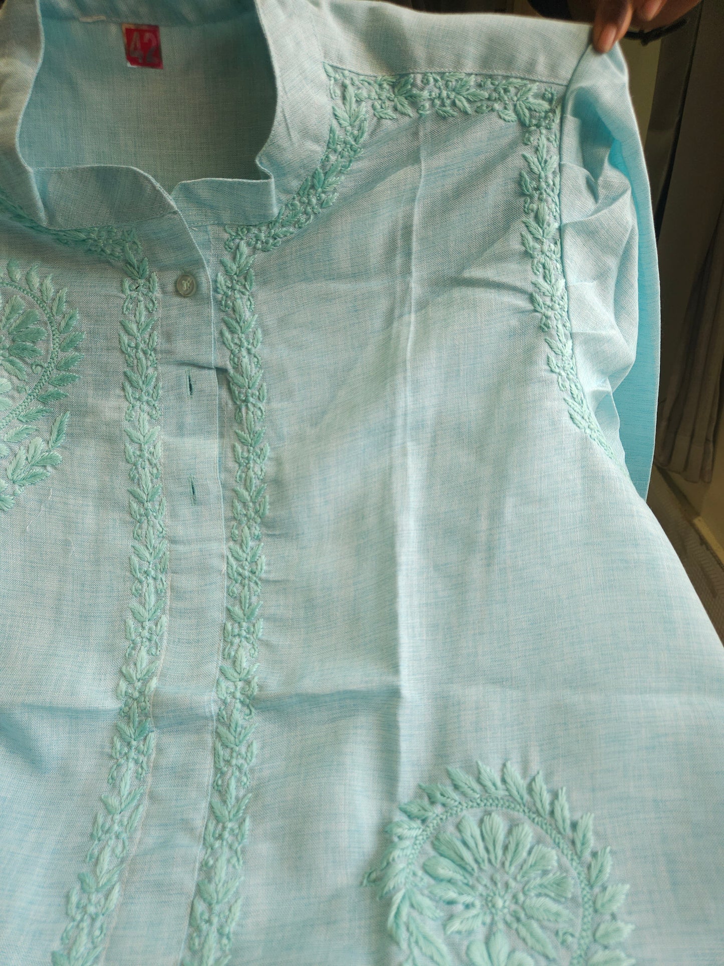 Linen Chikankari Shirt (PSC171)