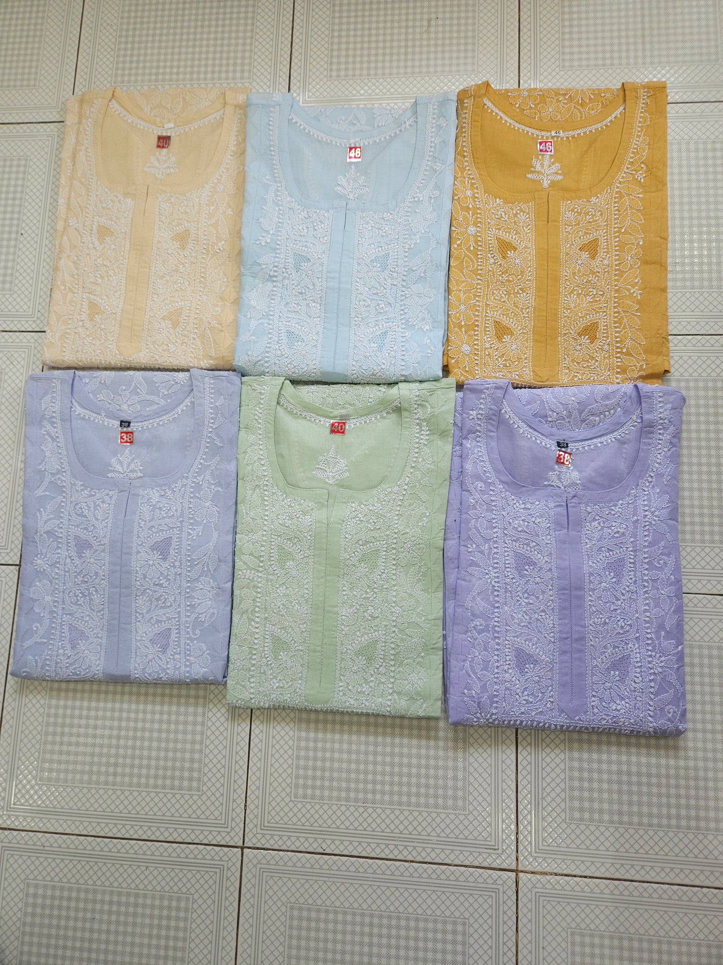 Cotton Voil Stitched Kurtas Design004 (6 Colours avlb)