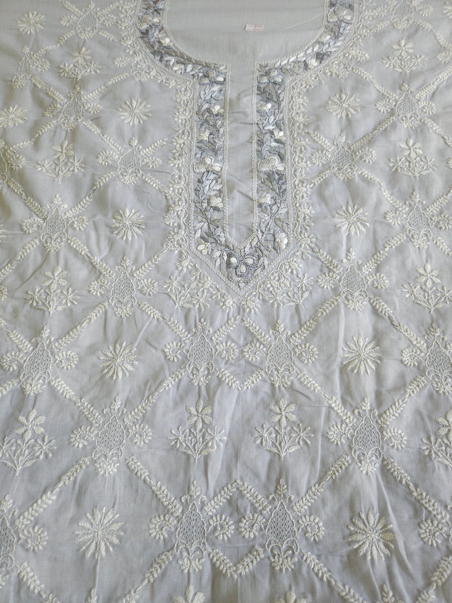 Soft Cotton 3Piece Unstiched Chikankari Parsigara Suit