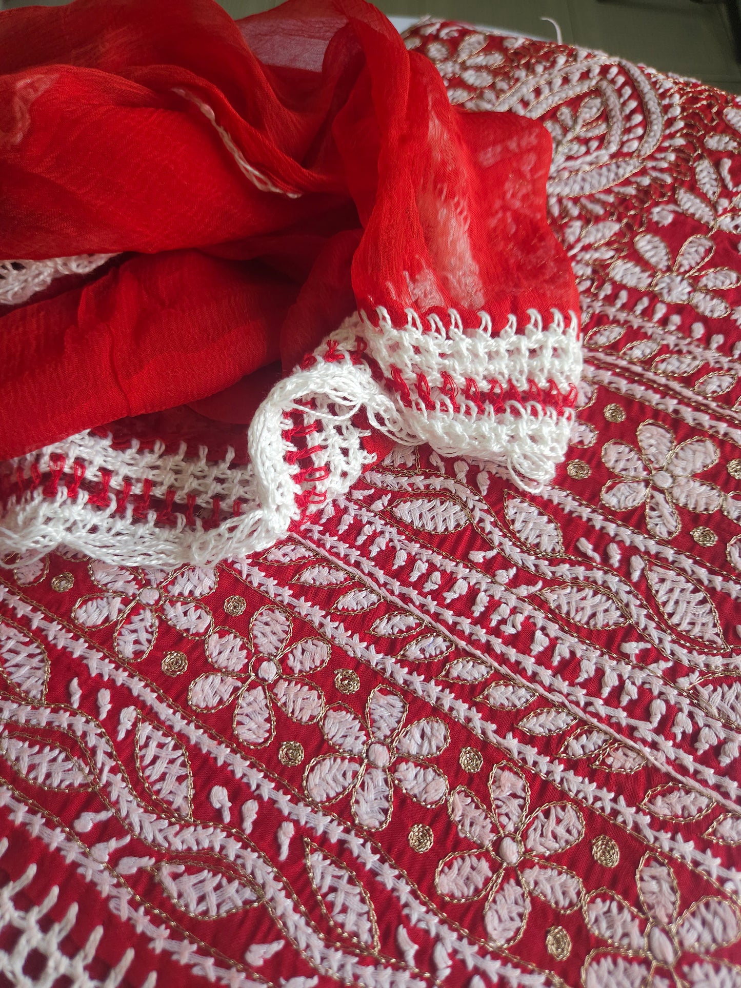 Cotton Voil 3-Piece Chikankari Suit (PSC224)
