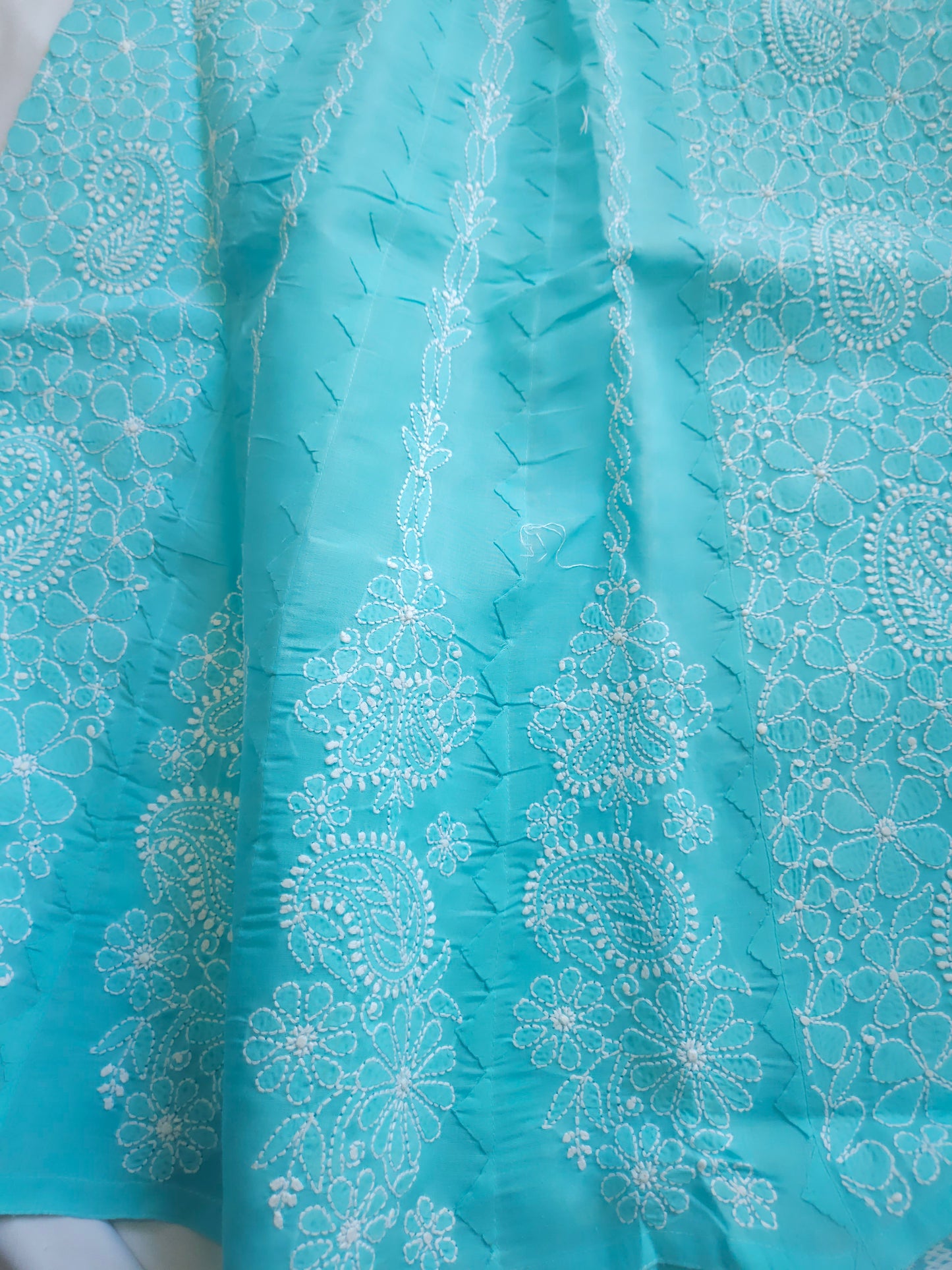 Cotton Voi Daraz Heavy Chikankari Anarkali  Stitched