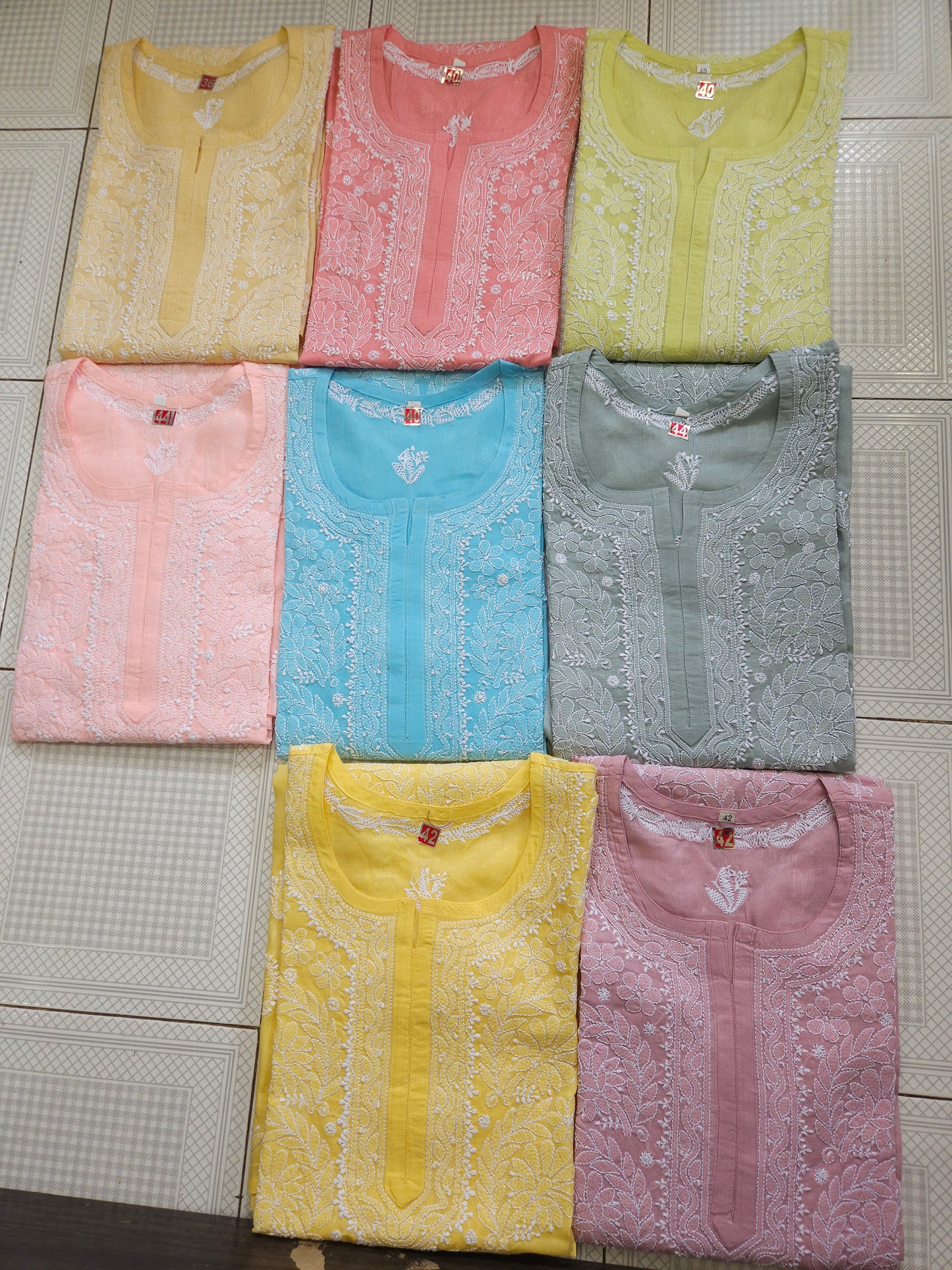 Cotton Voil Stitched Kurtas Design002 (8 colours avlb)