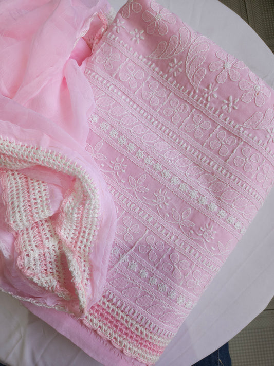Cotton Voil 3Piece Chikankari Suit