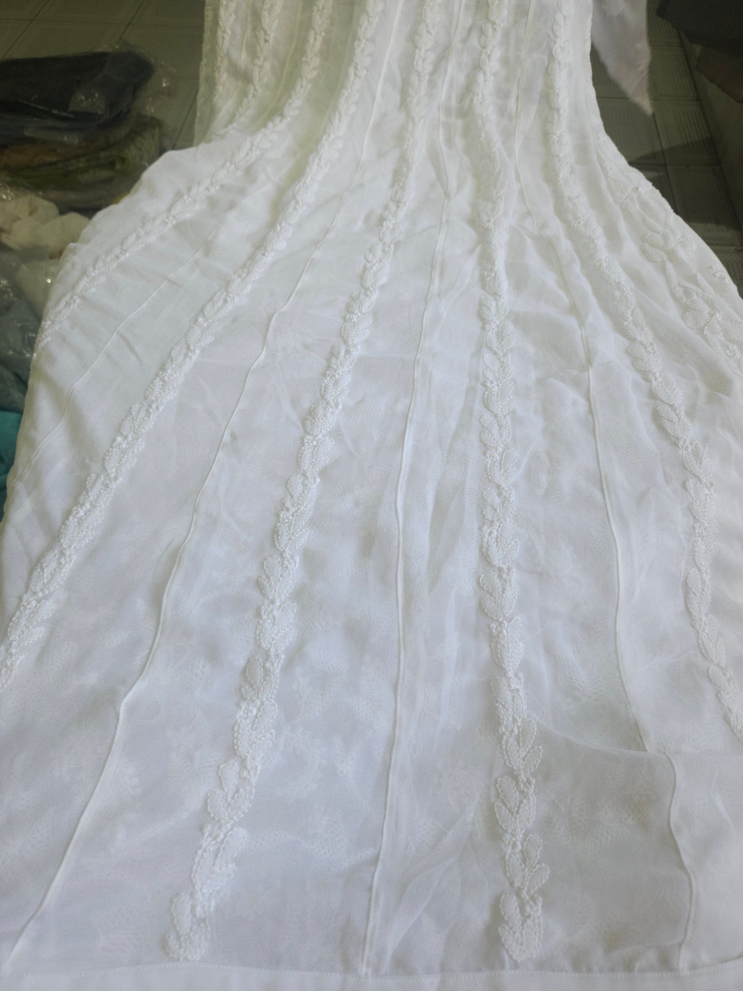 Semi Georgette Anarkali Stitched Size 42 44 46 (PSC165)