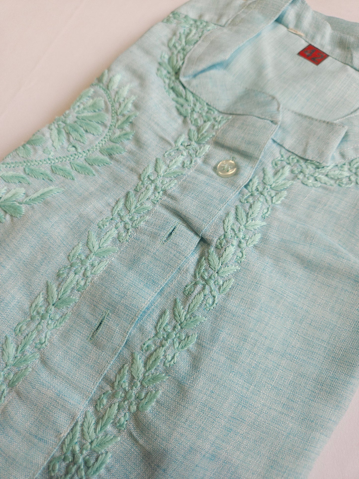 Linen Chikankari Shirt (PSC171)