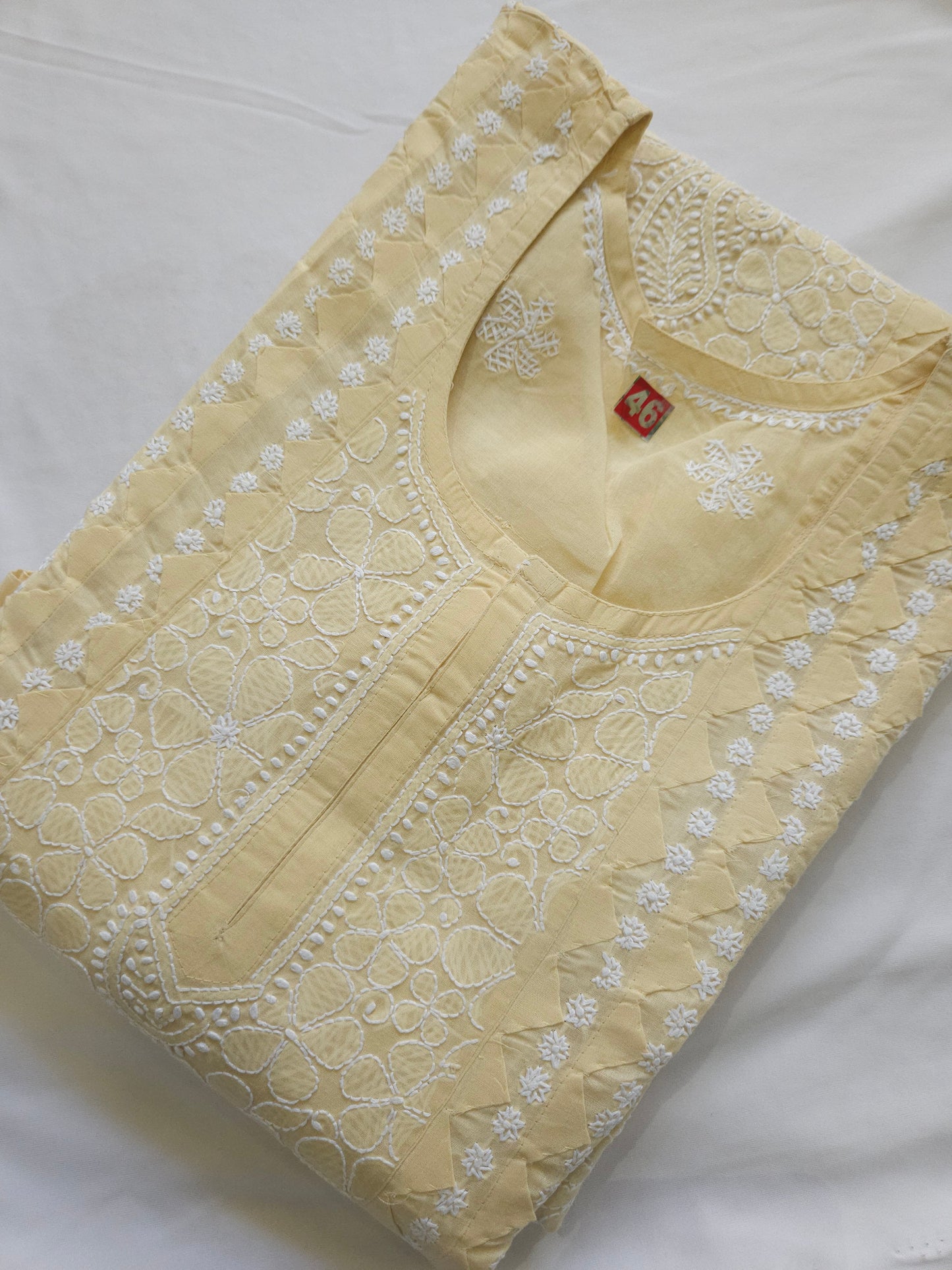 Cotton Voil Daraz Heavy Chikankari Anarkali Stitched