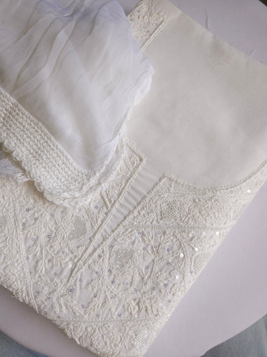 Cotton 3-Piece Chikankari Suif (PSC189)