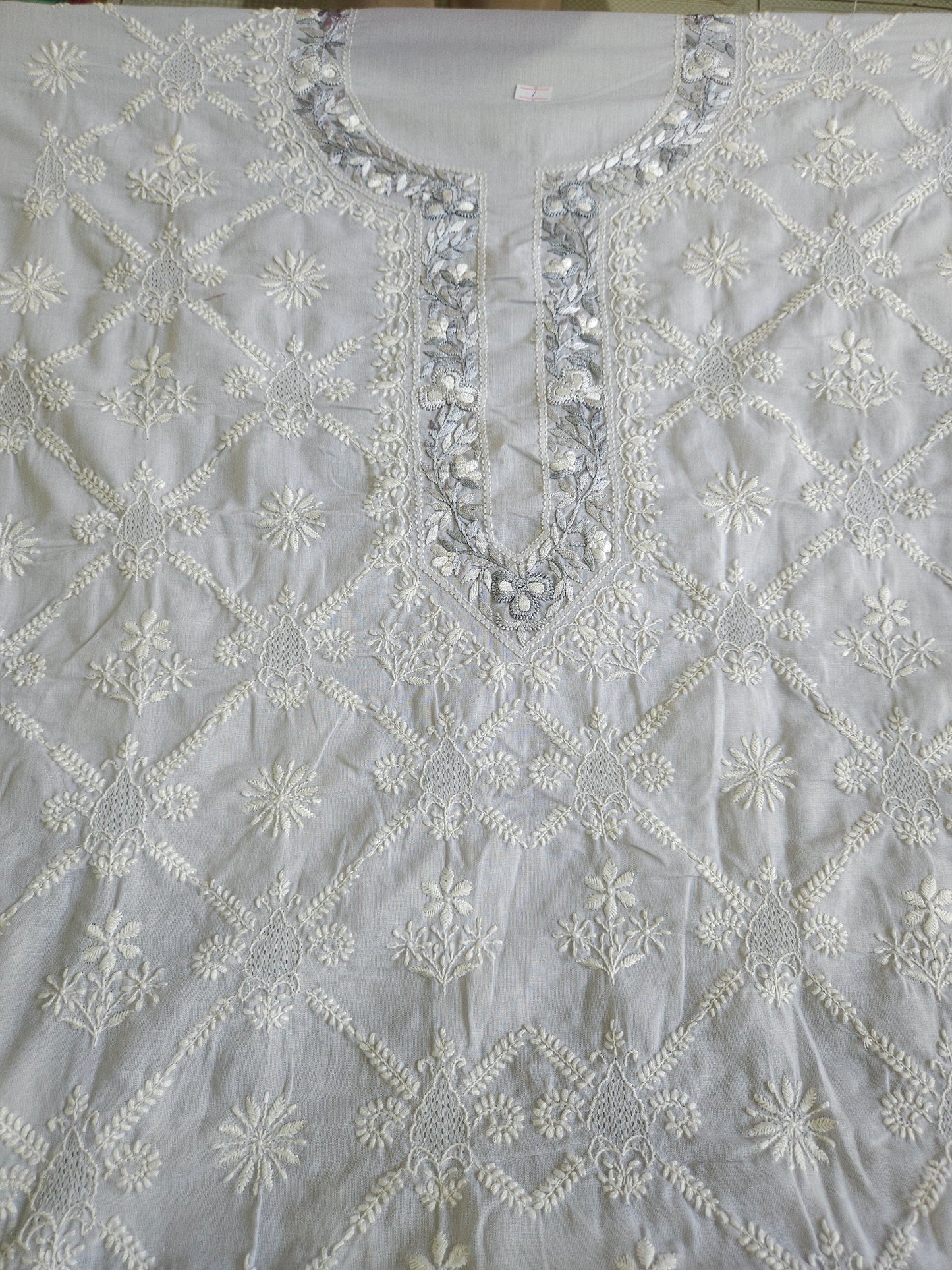 Soft Cotton 3Piece Unstiched Chikankari Parsigara Suit