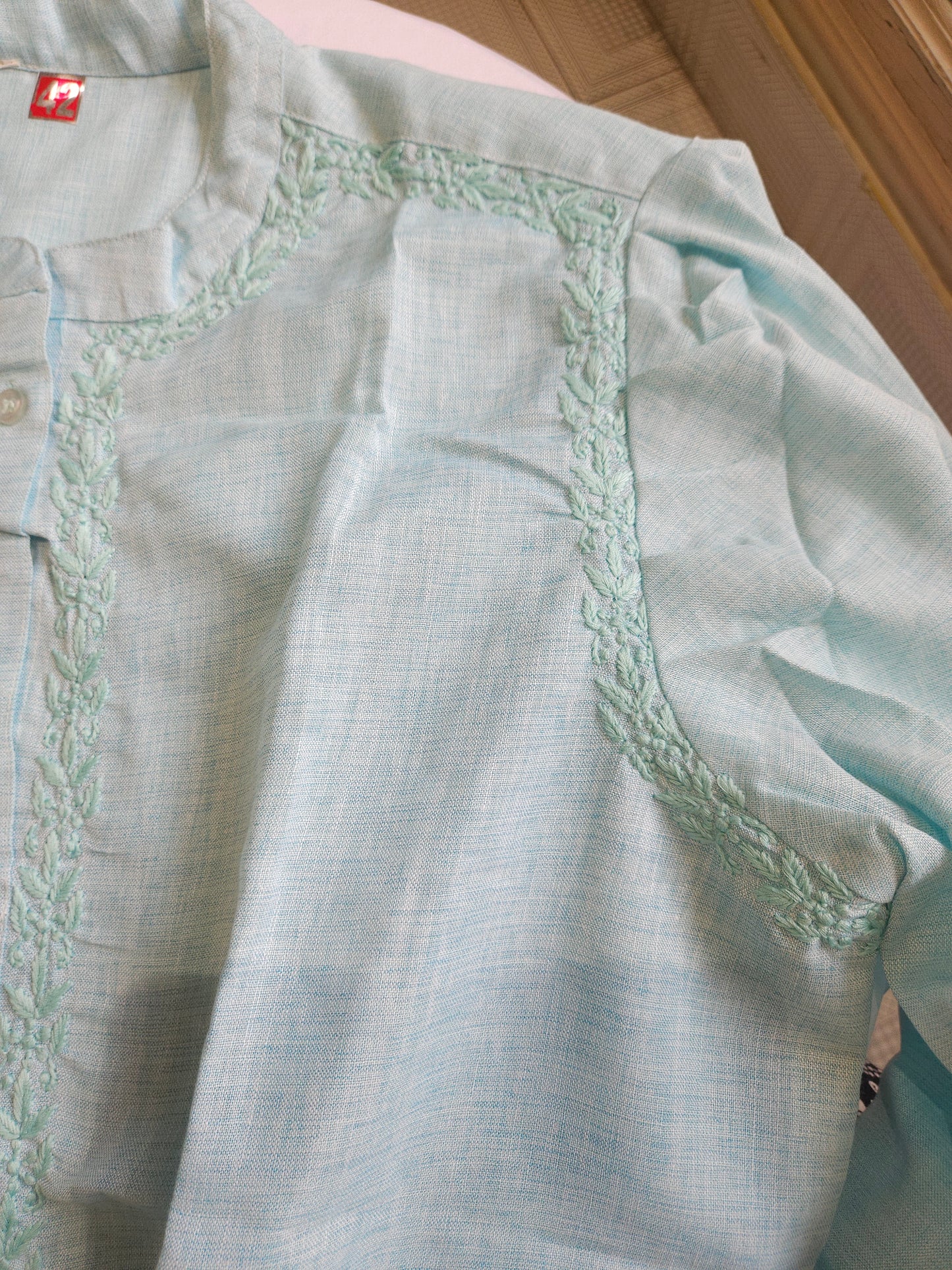Linen Chikankari Shirt (PSC171)