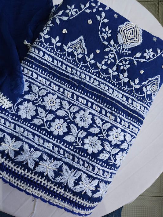 Cotton Voil 3Piece Chikankari Suit