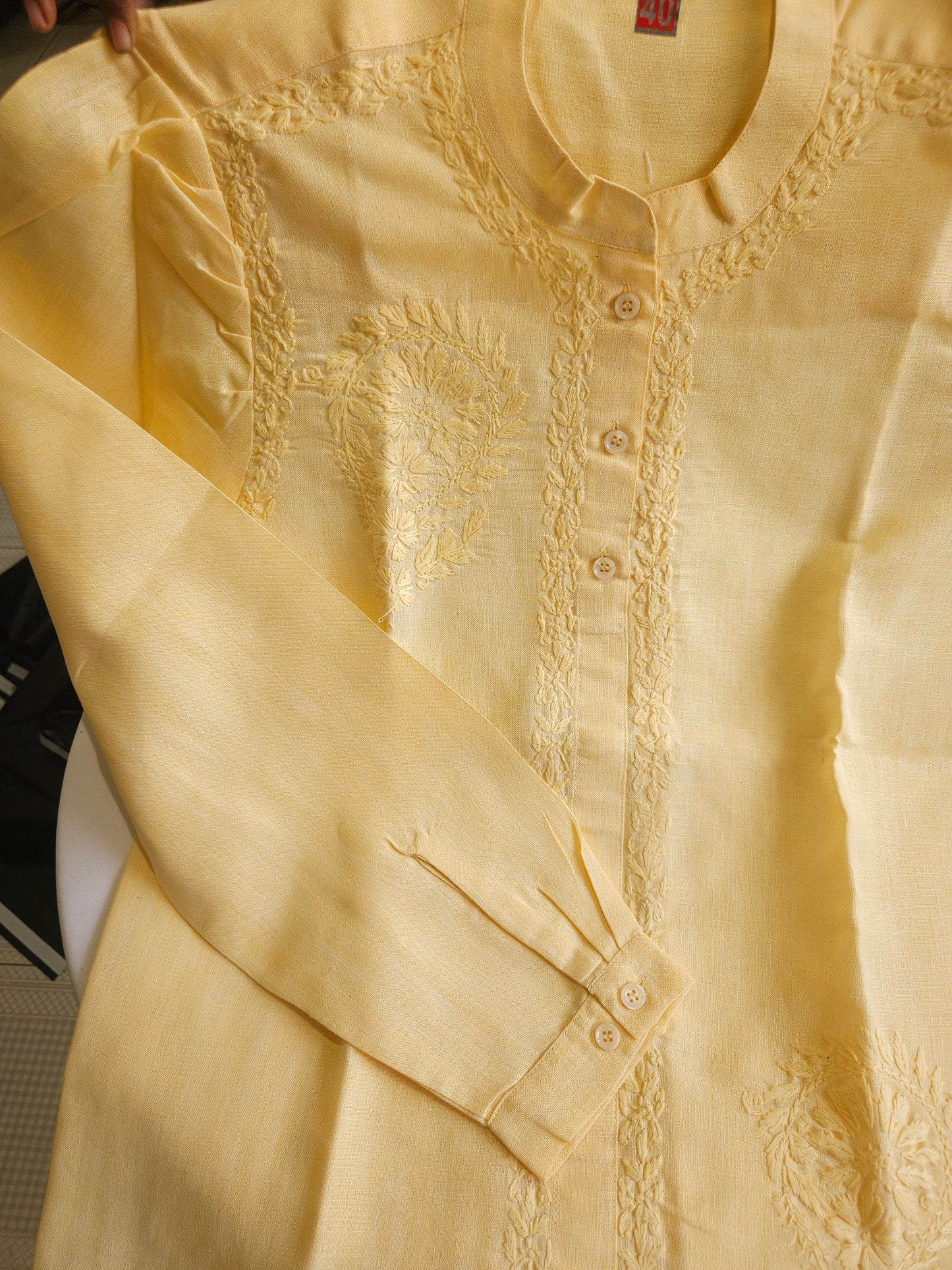 Linen Chikankari Shirt (PSC172)