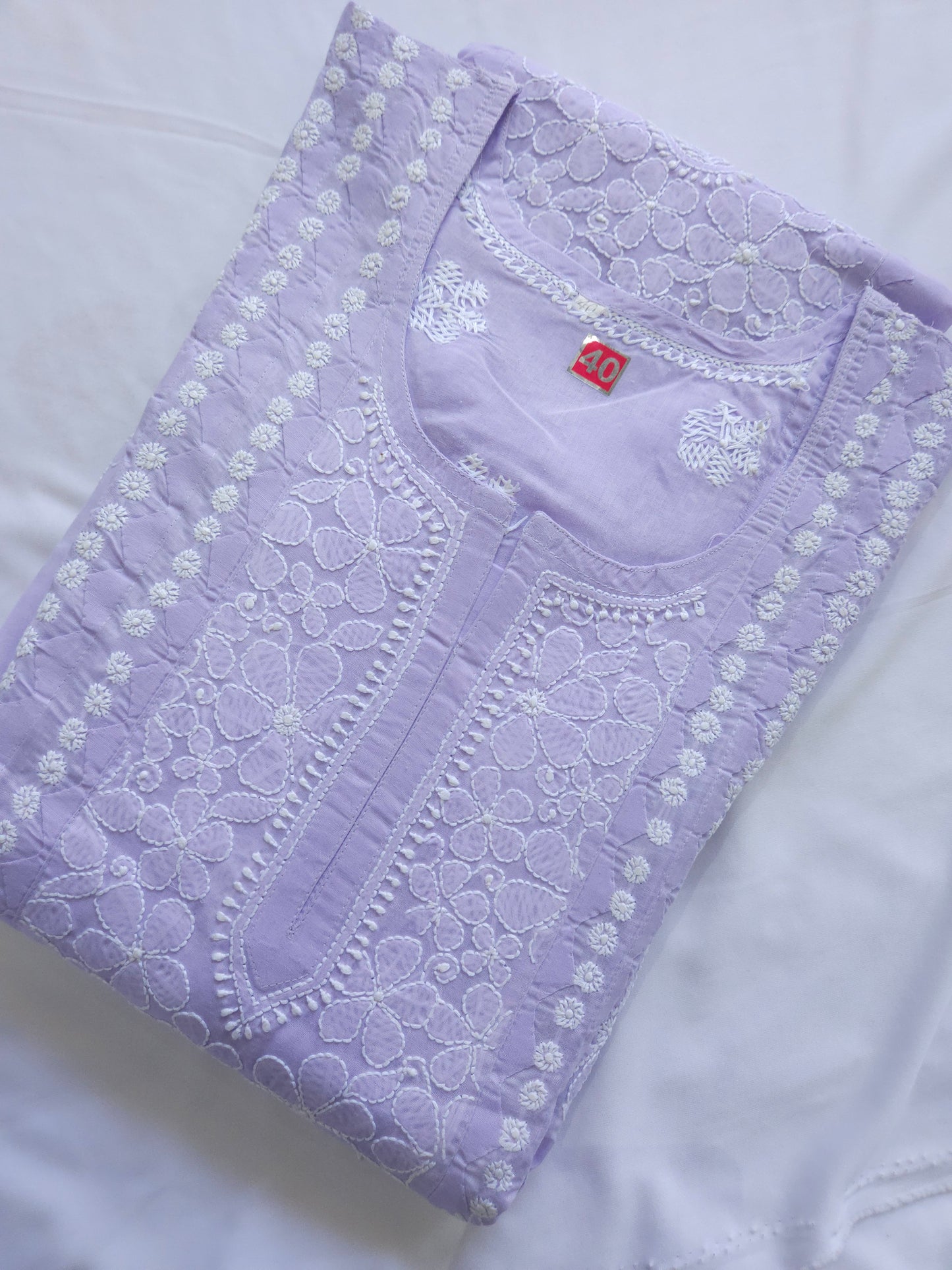 Cotton Voil Heavy Daraz Chikankari Anarkali Stitched