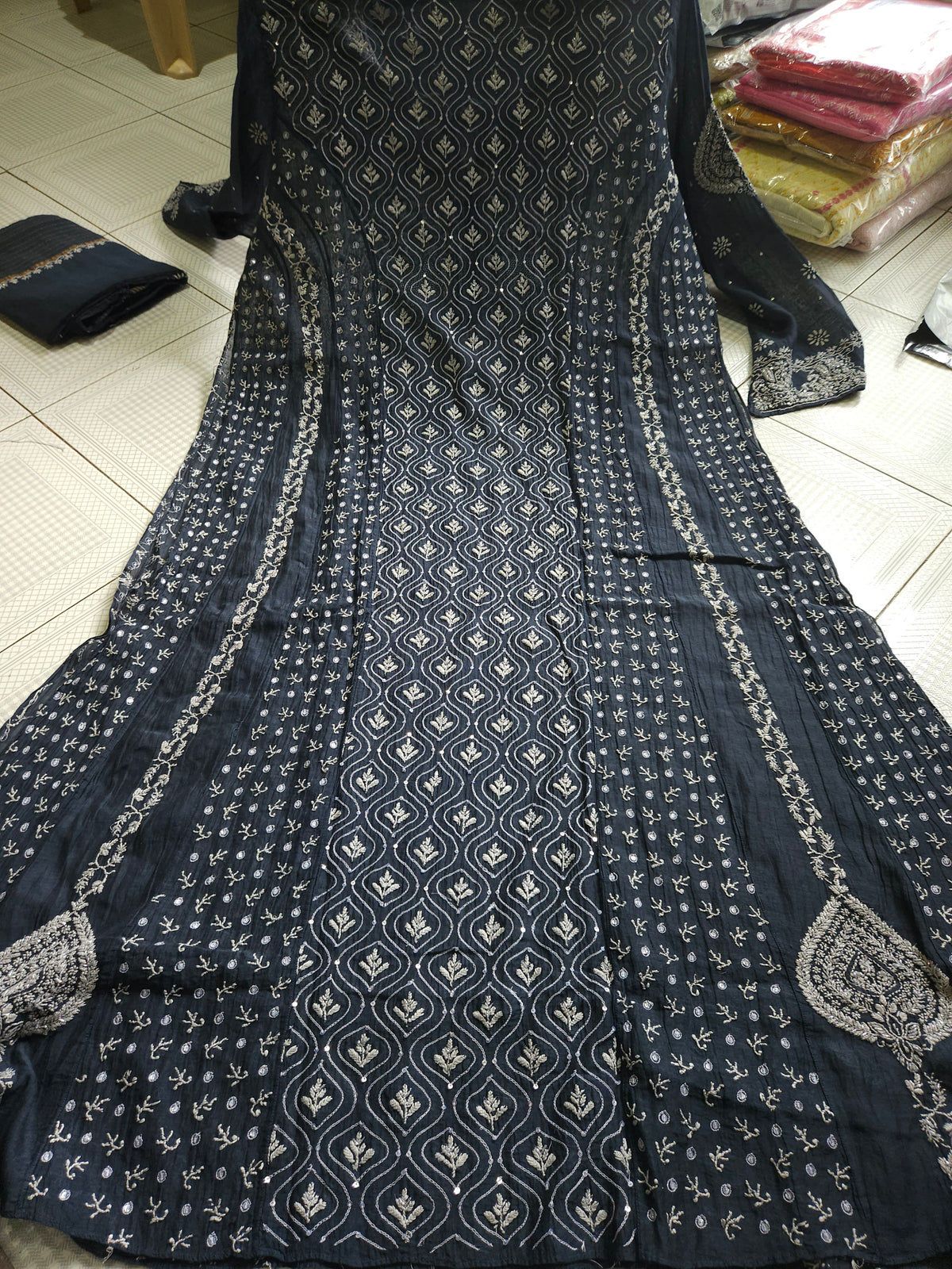 2Piece Malmal Chanderi Anarkali Set PSC024