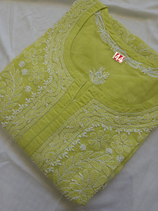 Cotton Voil Chikankari Kurta Size 44 (PSC131)