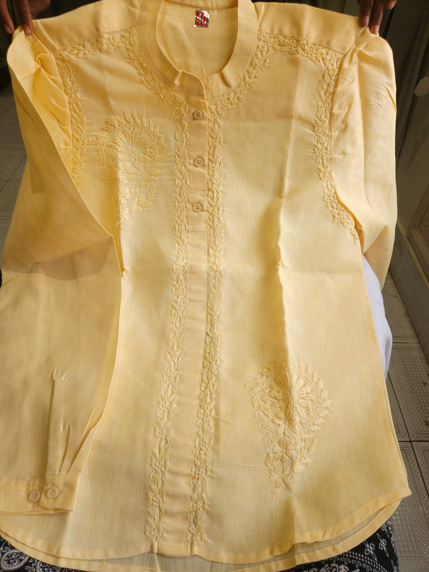 Linen Chikankari Shirt (PSC172)