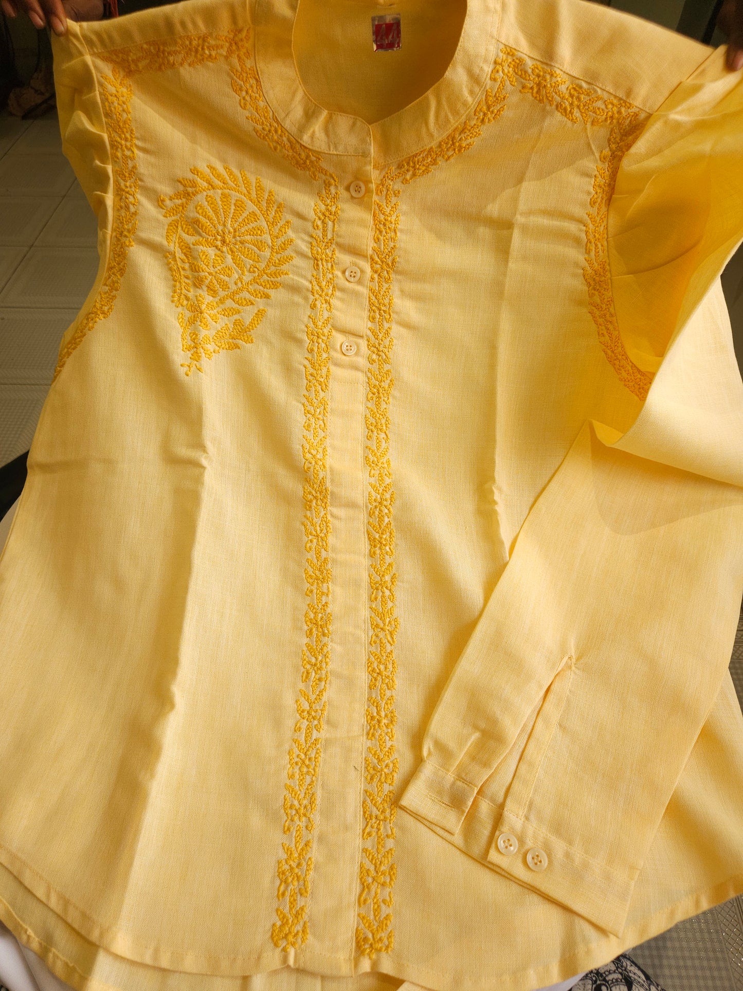 Linen Chikankari Shirt (PSC170)