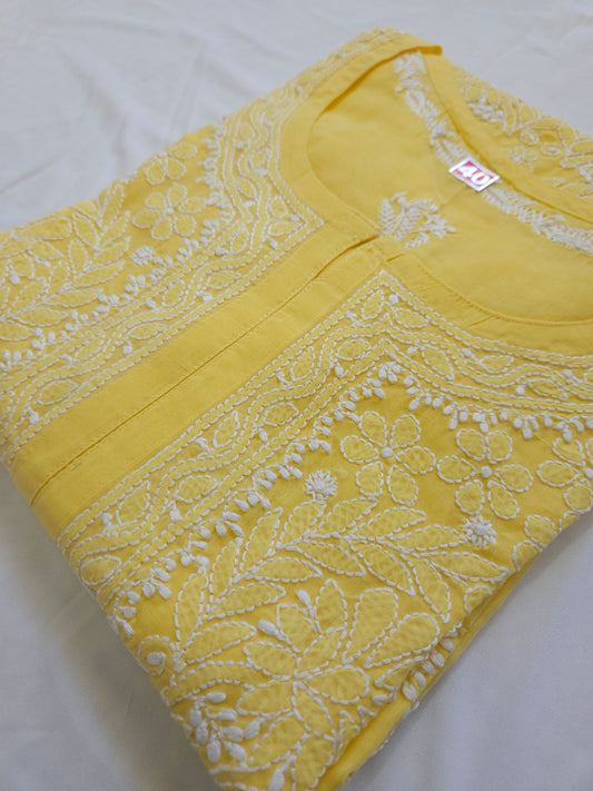 Cotton Voil Chikankari kurta Size 40 (PSC133)