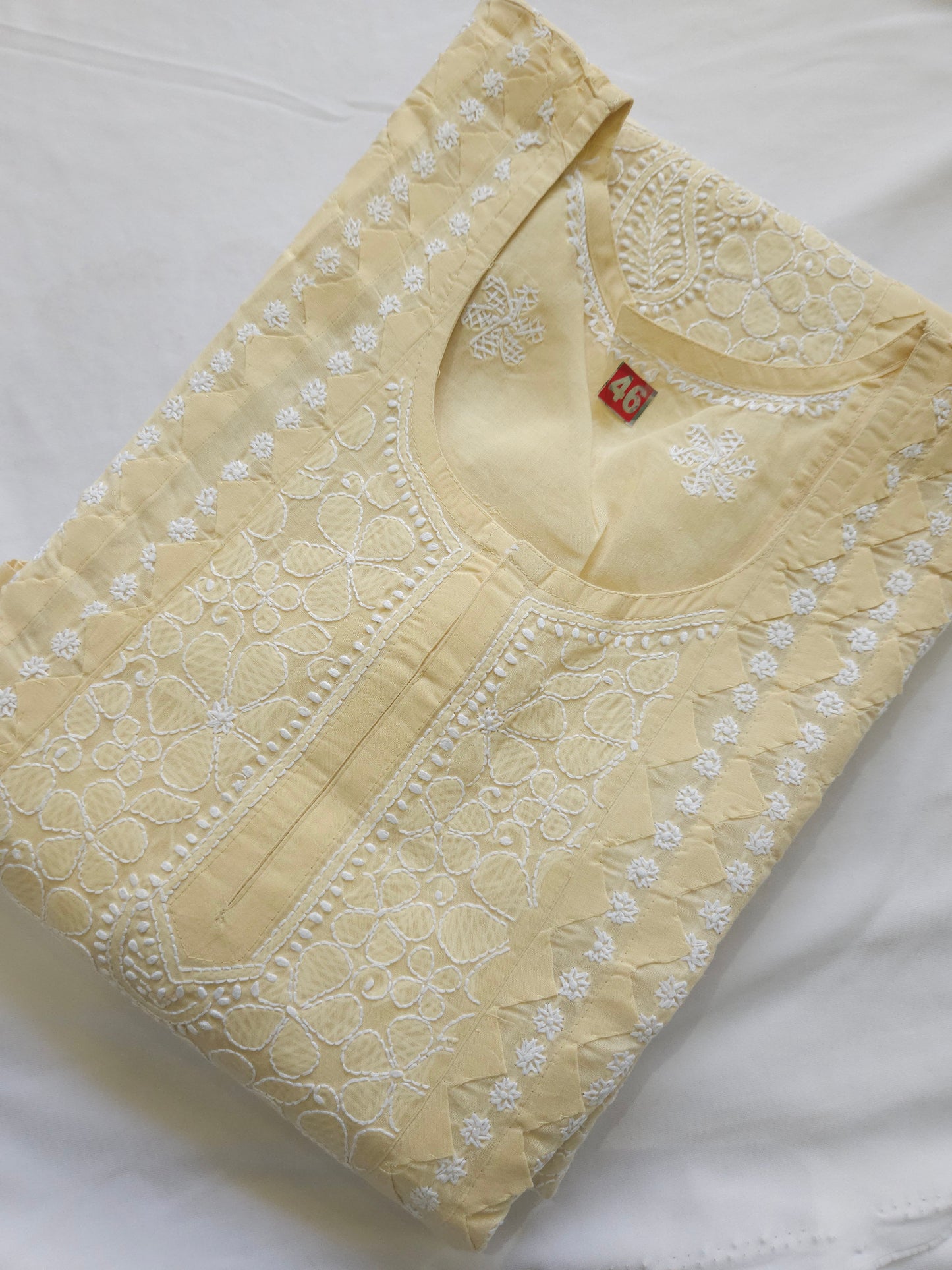 Cotton Voil Daraz Heavy Chikankari Anarkali Stitched