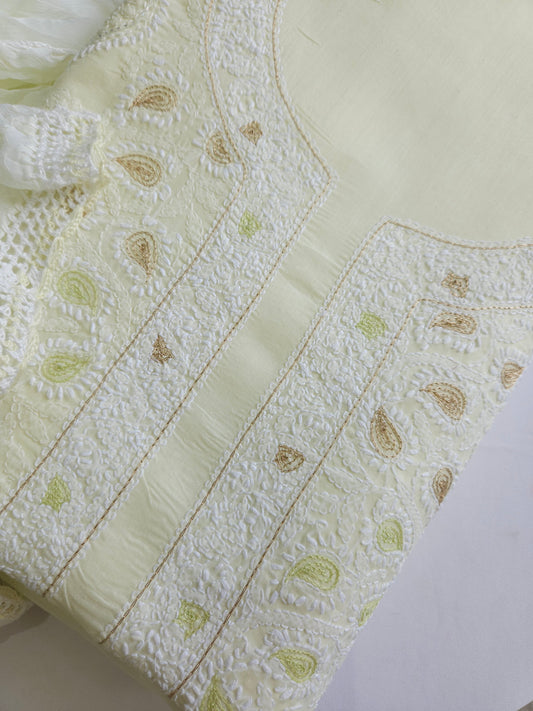 Cotton Voil 3-Piece Chikankari Suit (PSC209)