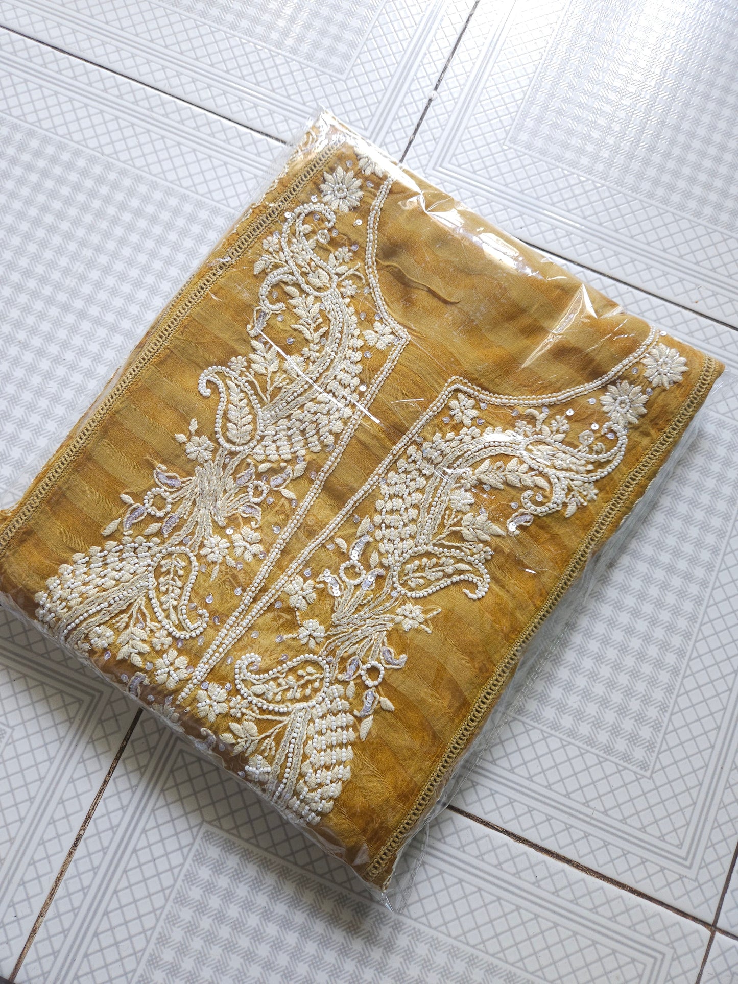 Self weaved  organza coord set