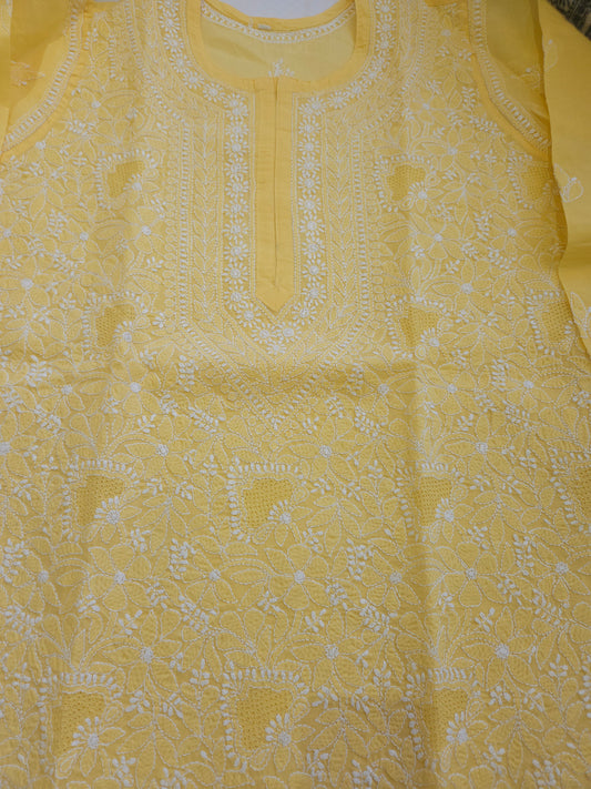 Cotton Voil Chikankari Kurta Size 42 (PSC137)
