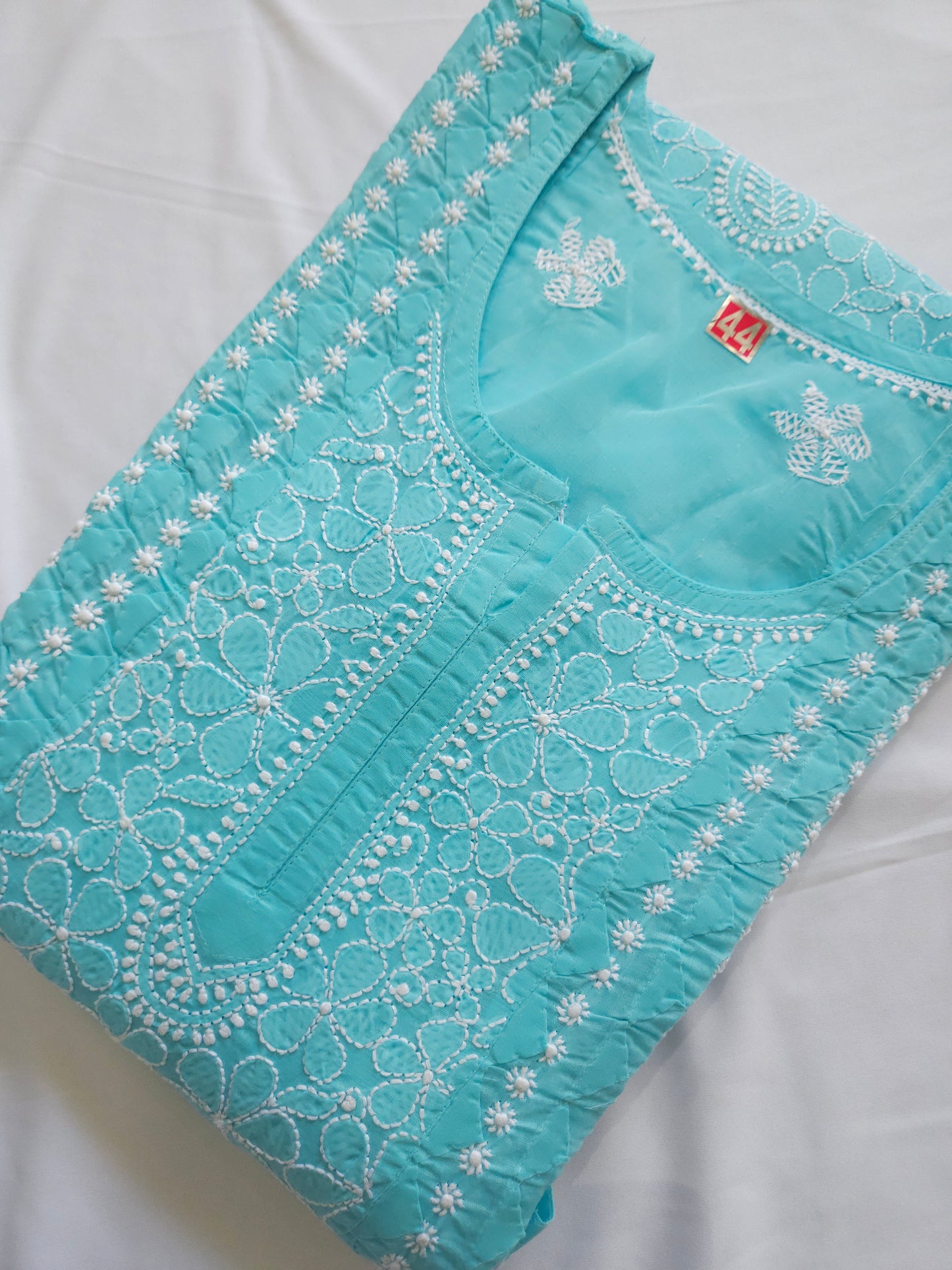Cotton Voi Daraz Heavy Chikankari Anarkali  Stitched