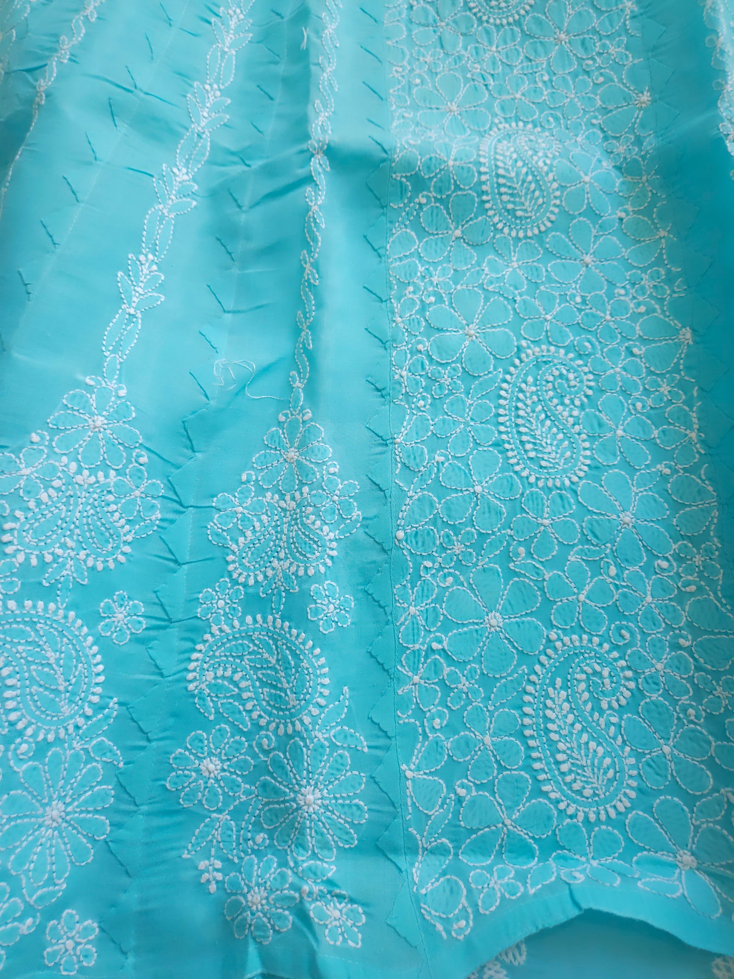 Cotton Voi Daraz Heavy Chikankari Anarkali  Stitched