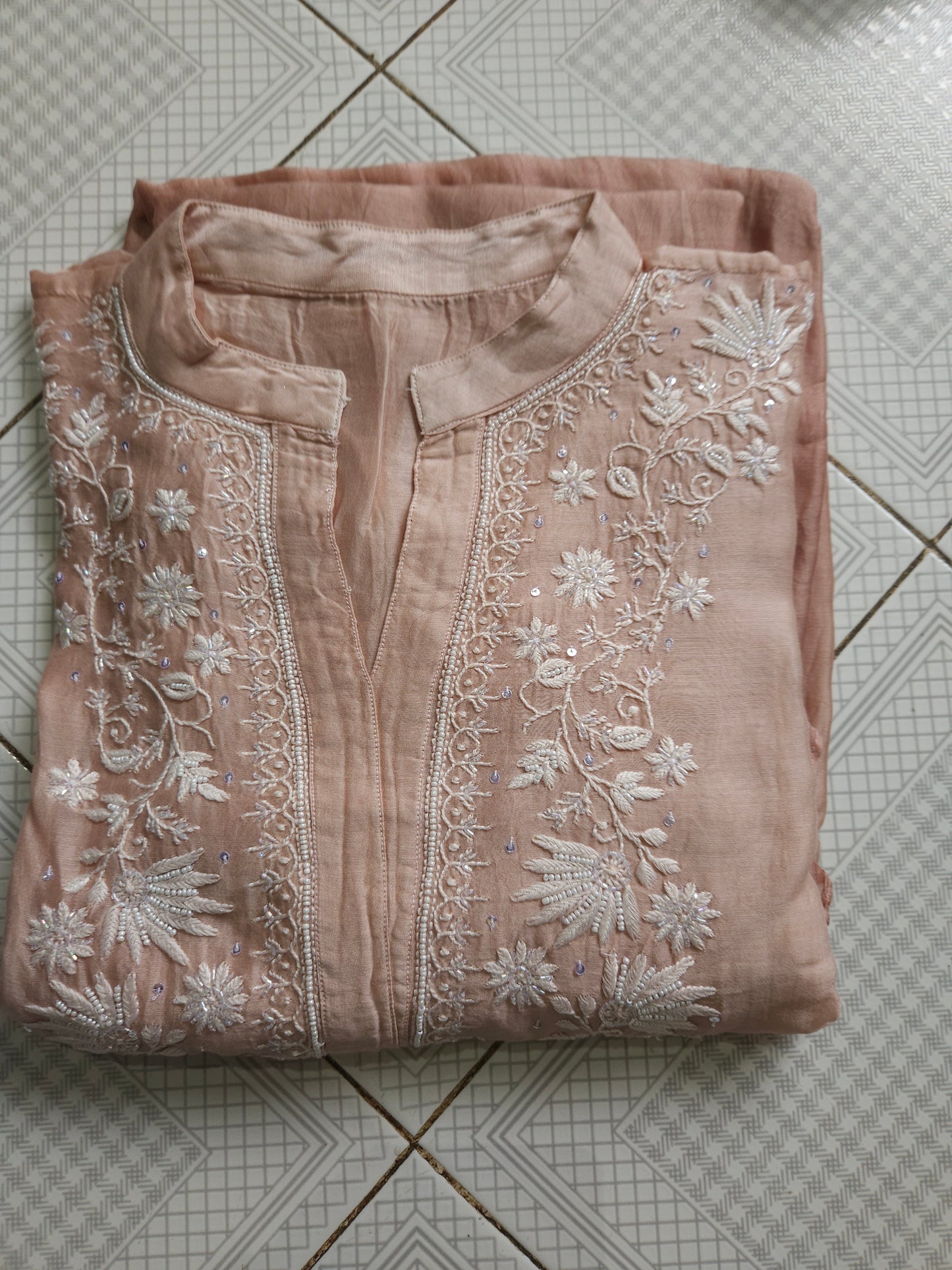 2Piece American Chanderi Coord Set PSC043
