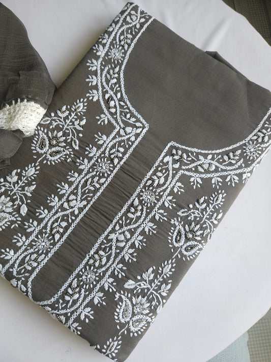 Cotton 3-Piece Chikankari Suit (PSC185)