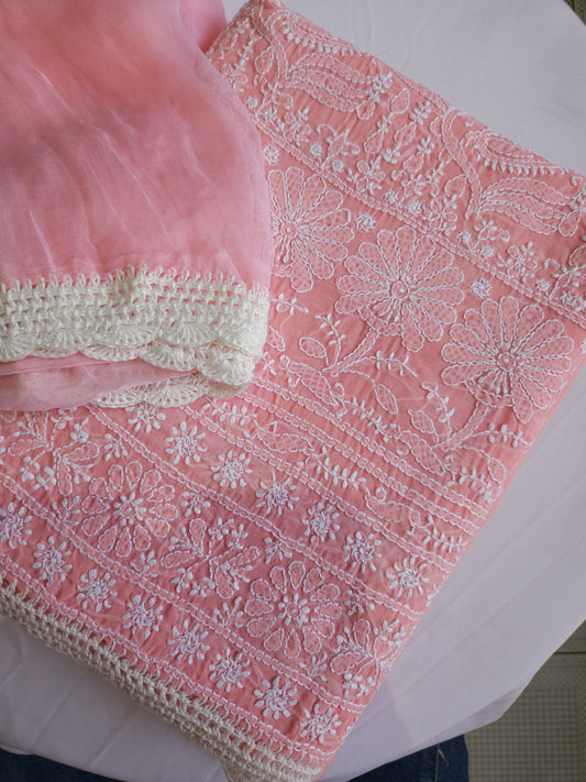 Cotton Voil 3Piece Chikankari Suit