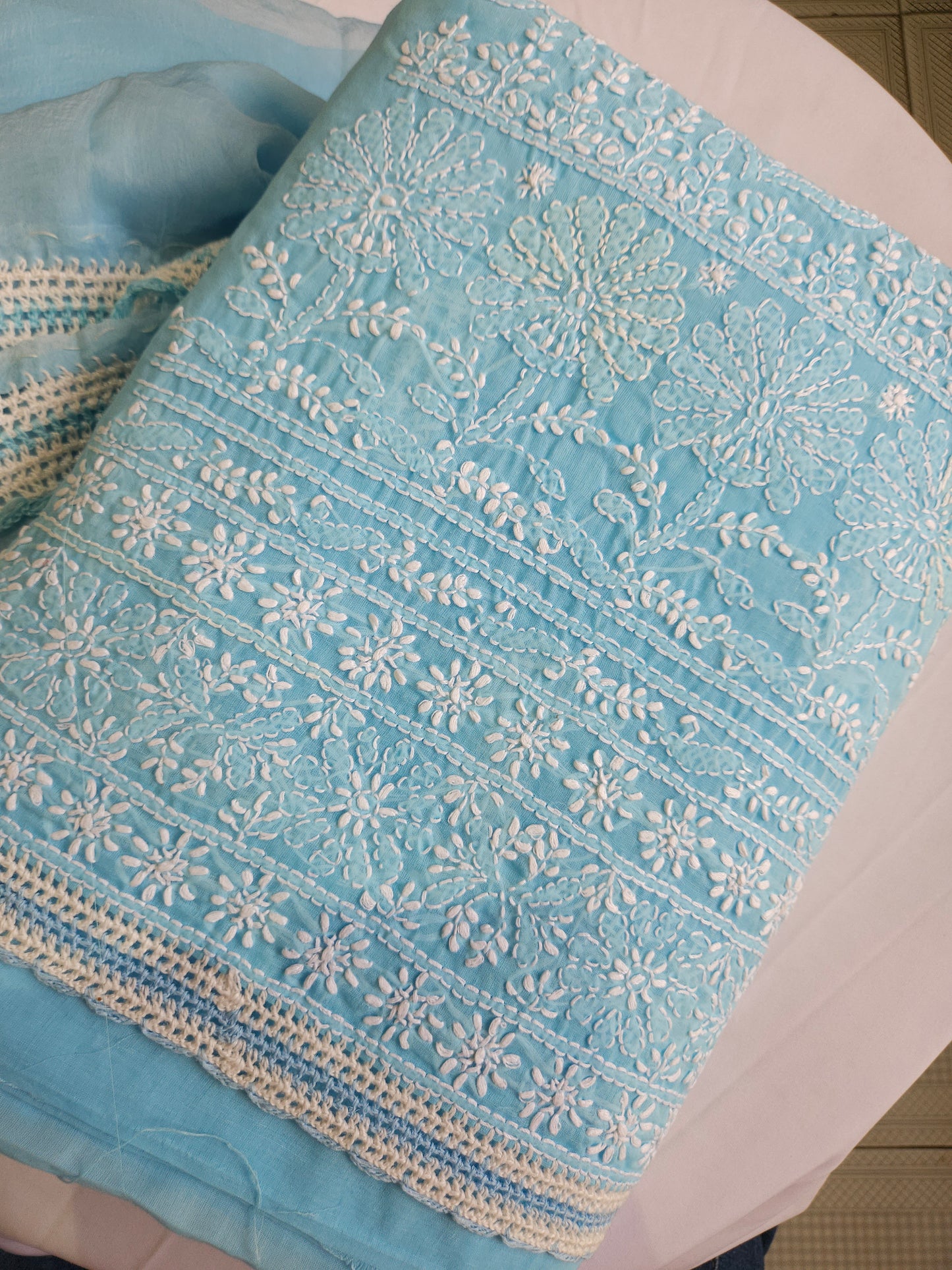 Cotton Voil 3Piece Chikankari Suit