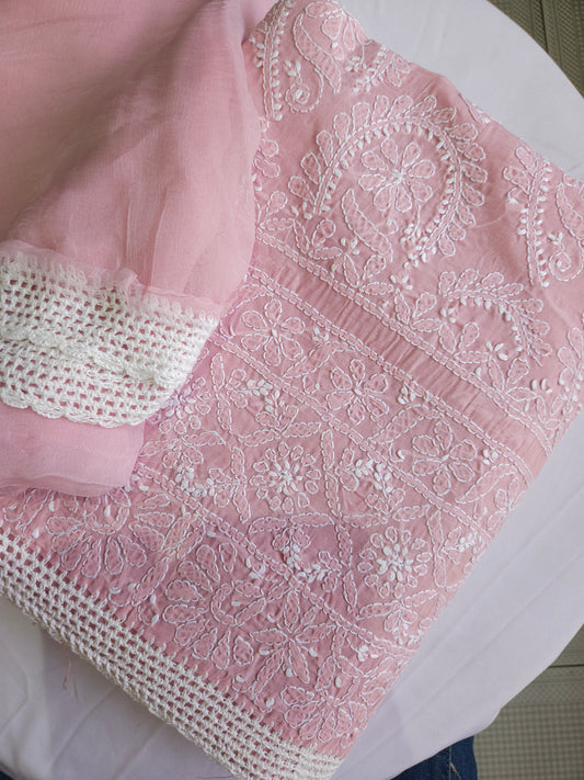 Cotton Voil 3Piece Chikankari Suit