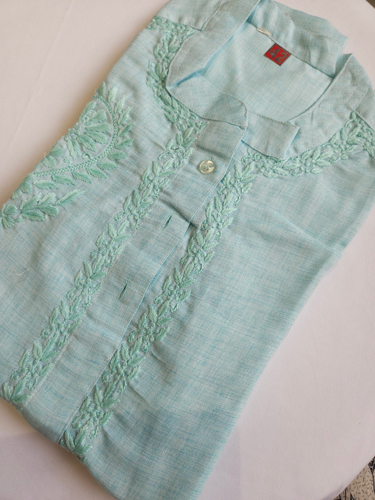 Linen Chikankari Shirt (PSC171)
